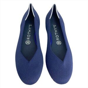 Rothy's The Flat Maritime Navy Womens 8 Ballet Shoes